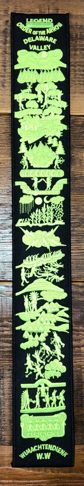 Boy Scout BSA OA Lodge Order of the Arrow Legend Sash Patch Lime Green/Black - Image 1 of 1