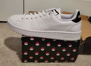 Adidas Advantage x Pokemon Cloud White Men's 10.5 Pikachu Lightning NWT and Box - Picture 1 of 18