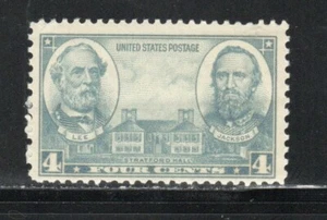 ROBERT E LEE ~ JACKSON * GENERALES DE LA GUERRA CIVIL ** Estampilla postal vintage de EE. UU. como nueva - Imagen 1 de 1