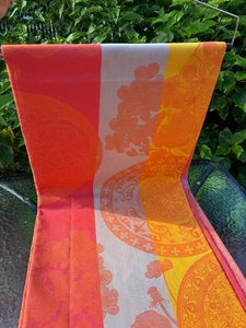 Le Jacquard Français “Fleurs Gourmandes” Tablecloth, Peach Cotton, 69"x98"* - Picture 1 of 5