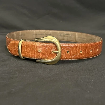 Talbots Women’s Alligator & Calfskin Italian Leather Belt Made In USA X-small - Image 1 of 4