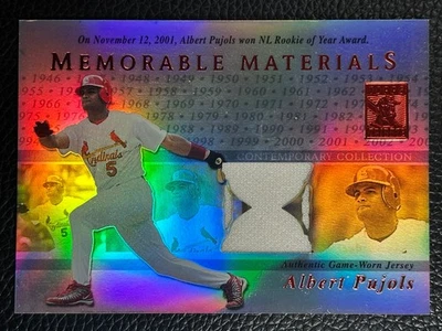 Camiseta deportiva Topps Reserve 2003 materiales memorables Albert Pujols/500 usada en juegos  Foto 1 de 2