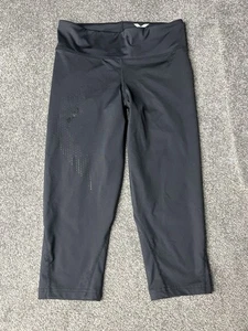 2XU Compression Tights Womens Large Black Mid Rise Reflective Logo 3/4 Pants - Foto 1 di 15
