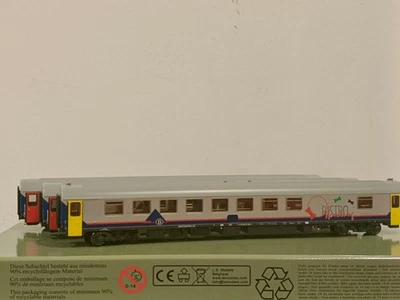 LS MODELS HO Art. 42300 SNCB Set 3 Voitures Livrée Memling Ép. VI - Photo 1/4