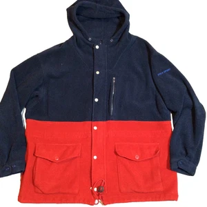Vtg Polo Sport Polartec Fleece Jacket Men's Sz XL Blue Red Hooded Ralph Lauren - Foto 1 di 23