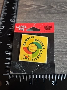 2006 '06 World Baseball Classic WBC logo jacket lapel pin Aminco South Korea Y3 - Picture 1 of 2