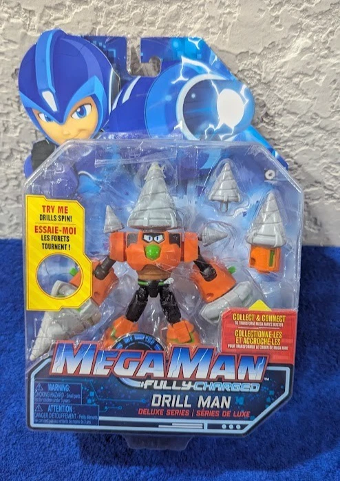 Boneco de ação Mega Man totalmente carregado 7" | Deluxe Drill Man Deluxe Series - Imagem 1 de 4