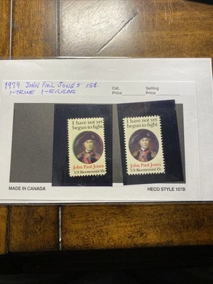 1979 John Paul Jones 15c Error Misprint and Comparison Stamp - Image 1 of 2