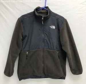 Jungen The North Face dunkelbraune & schwarze Fleecejacke mit durchgehendem Reißverschluss Größe XL - Bild 1 von 6