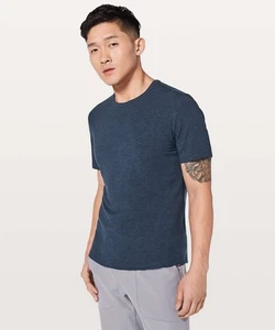 Lululemon Herren Medium 5 Jahre Basic Kurzarm Blanko T-Shirt Blau Pima Baumwolle - Bild 1 von 10