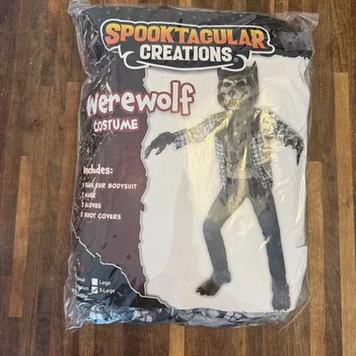 Disfraz de Hombre Lobo Spooktacular Creations con Máscara/Guantes/Body/Cubiertas para Botas XL Foto 1 de 4