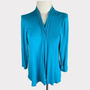 Studio Works Womens Large Blue Open Front Cardigan  - Picture 1 of 5