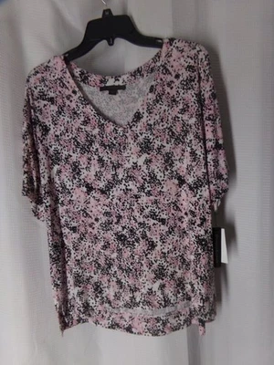 Camisa DONNA KARAN Ropa de Dormir PJ Mediana Rosa Negra Nueva con Etiquetas Foto 1 de 3