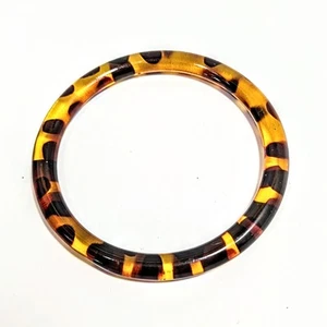 Lucite Faux Schildkröte Armreif Armband Vintage Art Deco durchscheinend 8" - Bild 1 von 3