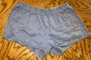 No Boundaries Women’s Sleep/Lounge Shorts Blue Hearts Size JUNIOR Med 7/9 - Picture 1 of 5