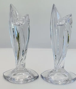 Vintage Paar Waterford Marquis Palma Kristall Art Deco Stil 6 1/2" Kerzenständer - Bild 1 von 6