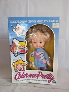 NOS Vintage Color Me Pretty Baby Puppe Farbwechsel Make-up Schmuck 1988 blond 9 Zoll - Bild 1 von 5