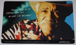 1000m Promo Man With Hat Telecom Business Show 03/99 SUPER JUMBO Used Phone Card - Picture 1 of 2