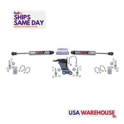 Skyjacker 2207, Kit Dual ADX 2.0 Steering Stabilizer Polished Aluminum Performan - Image 1 of 4