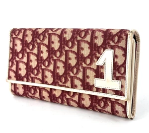 Christian Dior Long Wallet Trotter NO.1 PVC Leather Red Authentic - Bild 1 von 19