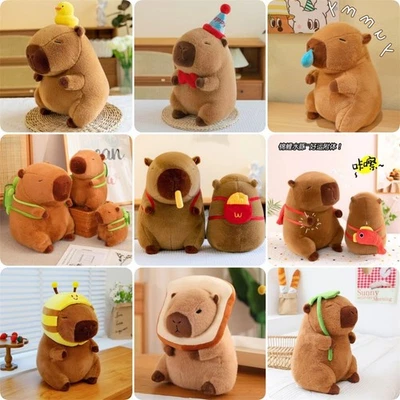 Capybara Plüschtier mit Schildkröte Nrucksack Simulation Capibara Plushie 50cm - Bild 1 von 4