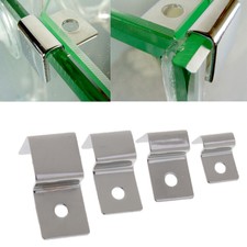 4-Piece Aquarium Tank Glass Cover Clip Support Holder Set W/ Foot-Pad