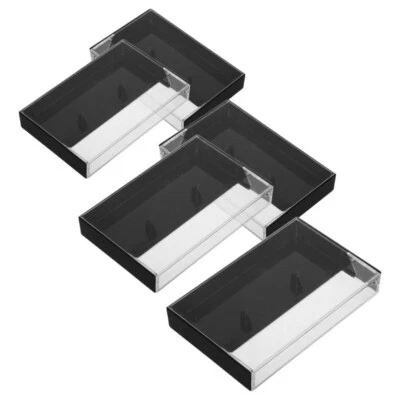 5 Pcs Cassette Tape Storage Case Cases Empty Clear Audio Holders