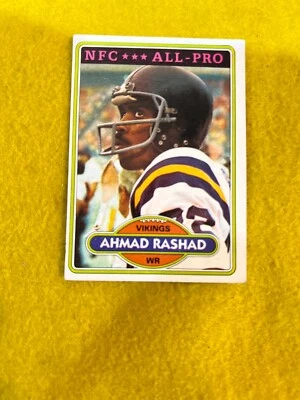 AHMAD RASHAD VIKINGS 1980 TOPPS NFL FOOTBALL CARD #467 SWEET, WE COMBINE S/H - Image 1 of 2