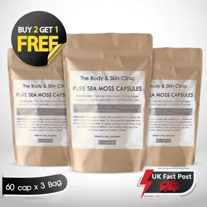 Sea Moss Capsules 10000mg , 100% Clean & Natural Vegan Capsules Genuine Sea Moss - Picture 1 of 10