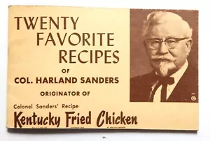 Col. Harland Sanders Kentucky pollo fritto venti ricette preferite vintage 1954 - Foto 1 di 3
