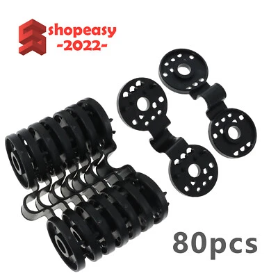 Aftermarket 80 Pcs Black Plastic Retaining Clips Fit for Landscape Fabric - Image 1 of 4