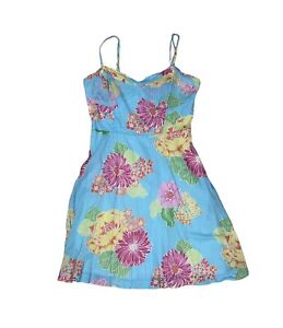Aeropostale Floral Sleeveless Dress Blue Junior Girls Size Medium In EUC!