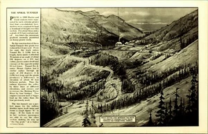 Postal con foto real RPPC Spiral Tunnels Big Hill Canadian Pacific Railway - Imagen 1 de 2