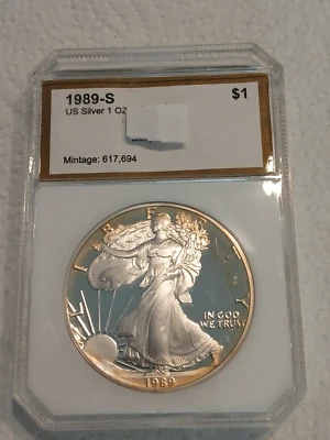 1989 S Proof Silver Eagle Rim Toning Pristine! - Image 1 of 4