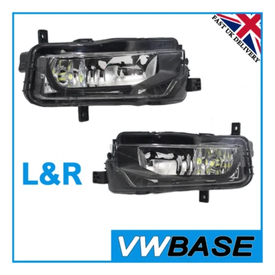 For VW T6.1 Transporter 2019 - 2022 Pair Fog lights Black / Smoke OS & NS T6 1 - Image 1 of 4