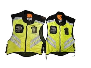Lot Of 2 Icon Motorsports Mil Spec Vest Full Zip Motorcycle Reflective Regular - Picture 1 of 10