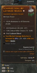 s7 diablo4 1ga amulet Coalesced blood - Picture 1 of 1