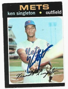 NEW YORK METS KEN SINGLETON SIGNED 1971 ROOKIE CARD 3X ALL STAR ORIOLES EXPOS - Picture 1 of 1