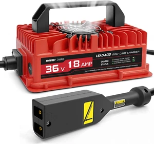 18 AMP 36 Volt Golf Cart Battery Charger for EZGO TXT with D Style Plug - Picture 1 of 8