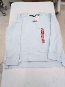 DKNY Women's Soft Long Sleeve Fleece Sweatshirt Lt Blue Sz XL - Picture 1 of 3