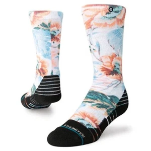 Stance Performance Floral OTC Socks Cushioned 1 Pair Kids Size L 3 - 5.5Y - Picture 1 of 6