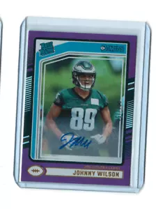 2024 Panini Donruss Rated Rookie Johnny Wilson #307 Purple Autographs /150! - Picture 1 of 2