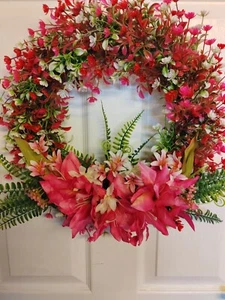vorne oder innen Türkranz Frühling Sommer Wohnkultur Shabby Chic Cottage - Bild 1 von 3