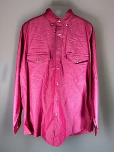 Ely Cattleman Mens Button Up Shirt Cowboy Western Red Sz XL - Picture 1 of 10