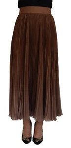 DOLCE & GABBANA Skirt Beige Longuette Plisse Chiffon Midi IT40/US6/S RRP 2630usd - Picture 1 of 8