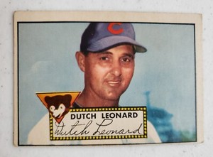 1952 Topps Dutch Leonard # 110 Chicago Cubs