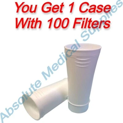 *100-Packs* SDI Diagnostics AstraGuard Filter For Spirometer White 29-7990-100