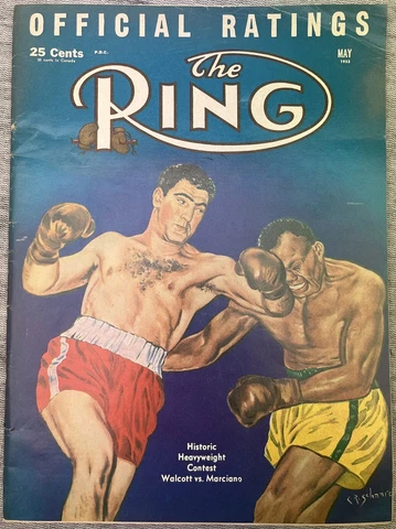 Vintage THE RING Magazine May 1953 Walcott Rocky Marciano Archie Moore Wrestling Cover