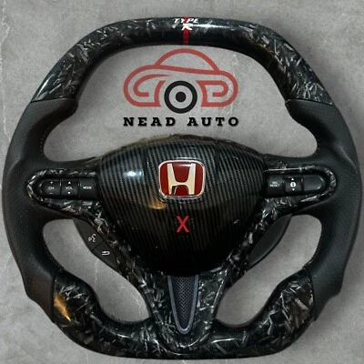 Volante de fibra de carbono forjado para Honda Civic FD2/FN2 (2006-2012) Foto 1 de 4