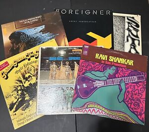 Vinyl Record Lot of 6! Foreigner, Santana, Alan Parsons Project, Ravi Shankar